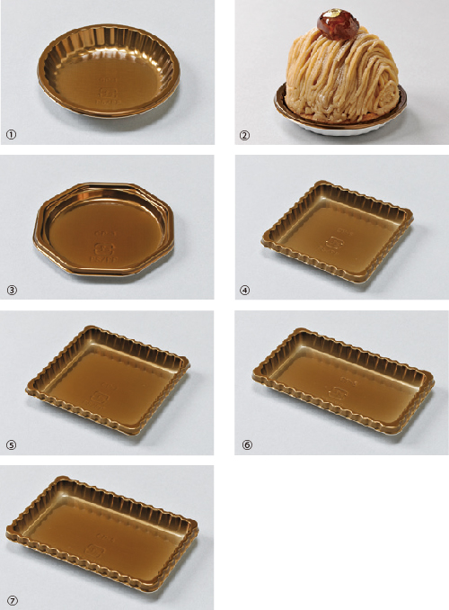 ダークゴールドケーキプレート｜食品包装、印刷紙器、プラスチックの